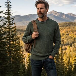 Old Navy Sweater Crew Neck Pullover Long Sleeve Green Men's Size Small NWT